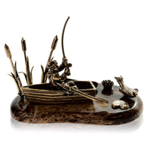 Фигурка «Рыбак», янтарь, 50 мм