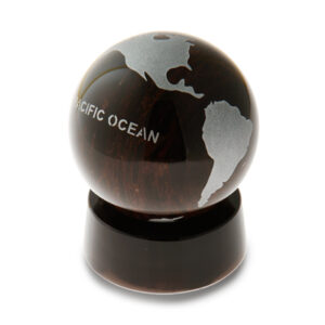 Глобус на подставке, камень обсидиан, 50 мм