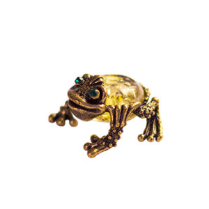 Сувенир «Лягушка» янтарь