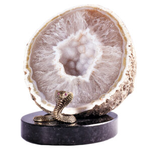 Фигурка «Змея» из камней агат, мрамор, 50 мм