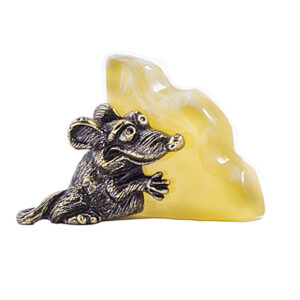 Сувенир «Жадный мышонок» янтарь