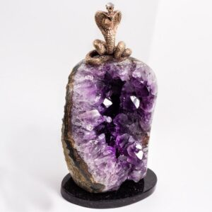 Фигурка «Змея» из камня аметист, 180 мм