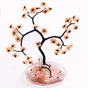 Жемчужная ветка сакуры, Жемчуг, Гранат