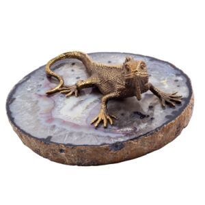 Фигурка «Игуана» из камня агат, 140 мм