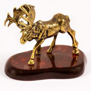 Сувенир «Лось», янтарь