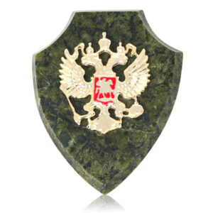 Магнит на холодильник «Щит», камень змеевик, 85 мм