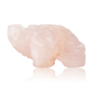 Фигурка из камня — черепашка «Малышка» Камень розовый кварц