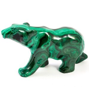 Фигура «Медведь» Драгоценный камень малахит