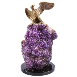 Фигурка «Орел» из камней аметист, мрамор, 215 мм