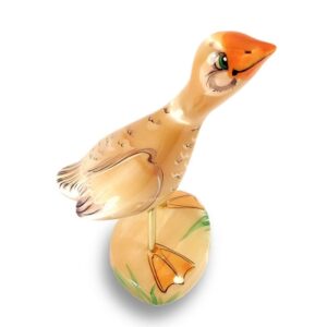 Фигурка «Гусёнок», камень селенит