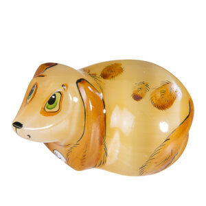 Фигурка из натурального камня «Собака Люси» Драгоценный камень селенит