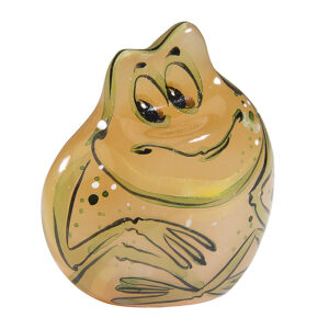Фигурка из натурального камня «Лягушка Жабочка» Драгоценный камень селенит