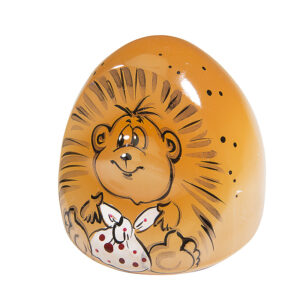 Фигурка из камня «Ёжик неваляшка» Драгоценный камень селенит