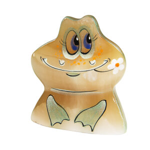 Фигурка из натурального камня «Лягушка Ляля» Драгоценный камень селенит