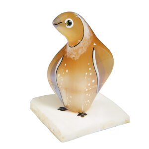 Фигурка из натурального камня «Пингвин» Драгоценный камень селенит