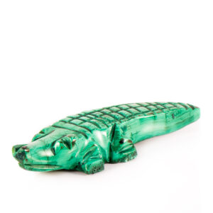 Фигурка из камня «Крокодил» Драгоценный камень малахит