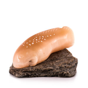 Фигурка из камня «Сом» Драгоценный камень селенит