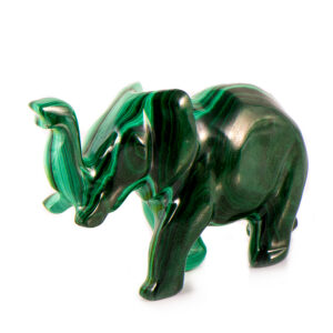 Фигурка из камня «Слон» Драгоценный камень малахит