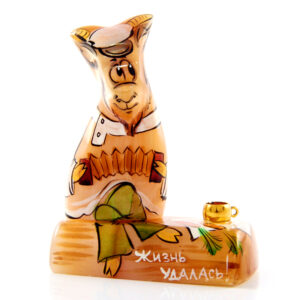 Фигурка из камня Овечка «Долли» Драгоценный камень селенит