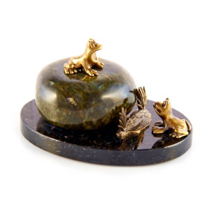 Фигурка «Лягушка», камень доломит, 58 мм