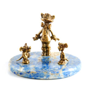 Фигурка «Леопольд», камень лазурит, 71 мм