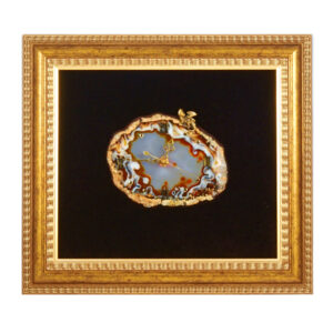 Часы «Дракончик» из камня агат, 30 см