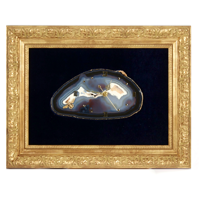 часы картина из камня Муха