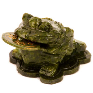 Фигурка «Денежная жаба фен-шуй» Драгоценный камень нефритоид