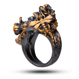 Кольцо «Стрекоза», камень фианит