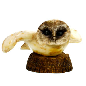 Фигурка из натурального камня «Сова» Драгоценный камень ангидрит, кальцит