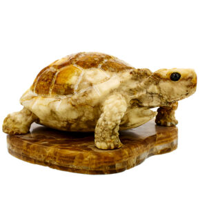 Фигурка из натурального камня «Черепаха» Драгоценный камень ангидрит