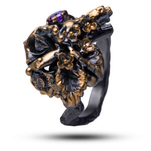 Кольцо «Нежный букет», камень фианит, размер 18