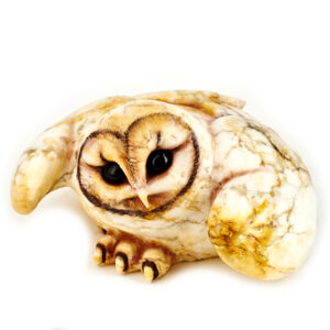 Фигурка «Филин» Камень ангидрит