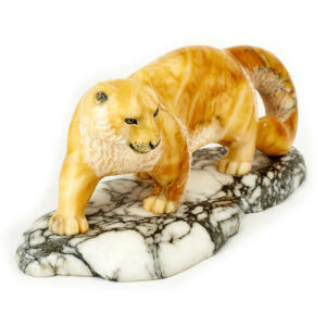 Скульптура «Ирбис» Натуральный камень ангидлит