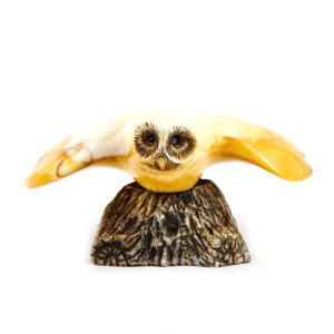 Фигурка «Сова на ветке» Камень ангидрит