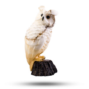 Фигурка «Филин» Камень ангидрит