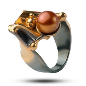 Кольцо «Винтаж» с жемчугом, размер 16,25