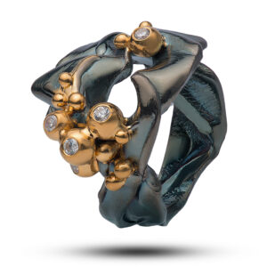 Кольцо «Пена», камень фианит, размер 17,75