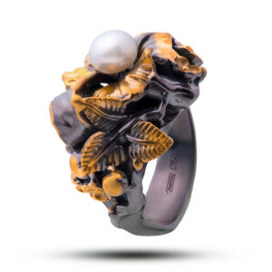 Кольцо «Нежный букет» с жемчугом, размер 18