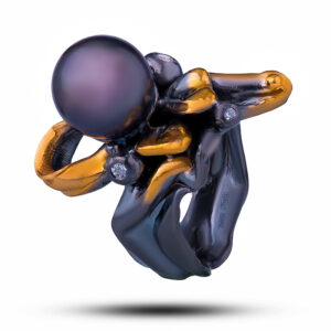 Кольцо «Винтаж», с жемчугом, фианитом, размер 18