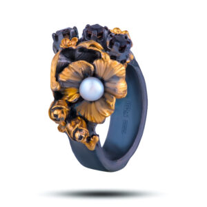 Кольцо «Карла», жемчуг, раухтопаз, размер 18,5