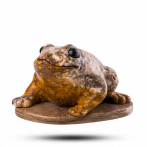 Фигурка «Жаба», камни ангидрит, стеатит, 120 мм