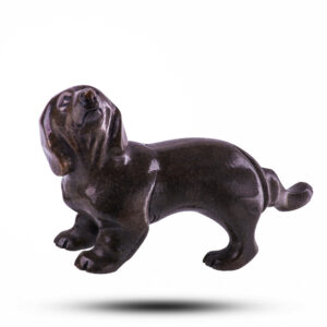 Фигурка из камня «Такса» Камень кальцит