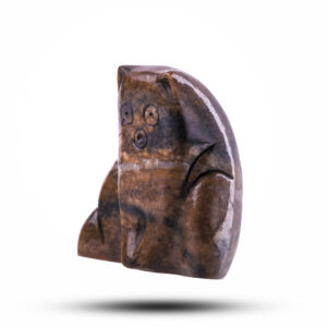 Фигура Кот «Камышовый» Камень кальцит