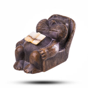 Фигурка из камня Кот «Бегемот» Камень кальцит