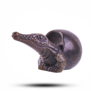 Фигурка из камня «Крокодил» Камень кальцит