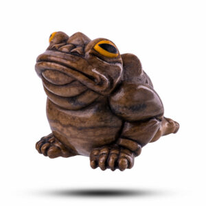 Фигурка из камня «Жаба трехпалая» Камень кальцит