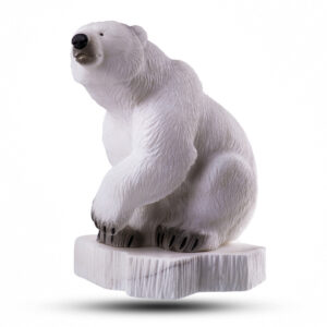Фигурка из камня «Белый медведь» Камень ангидрит