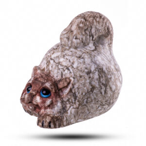 Фигурка из камня Кот «Пушок» Камень ангидрит