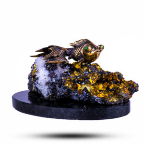 Фигурка «Рыба», камень пирит, 60 мм